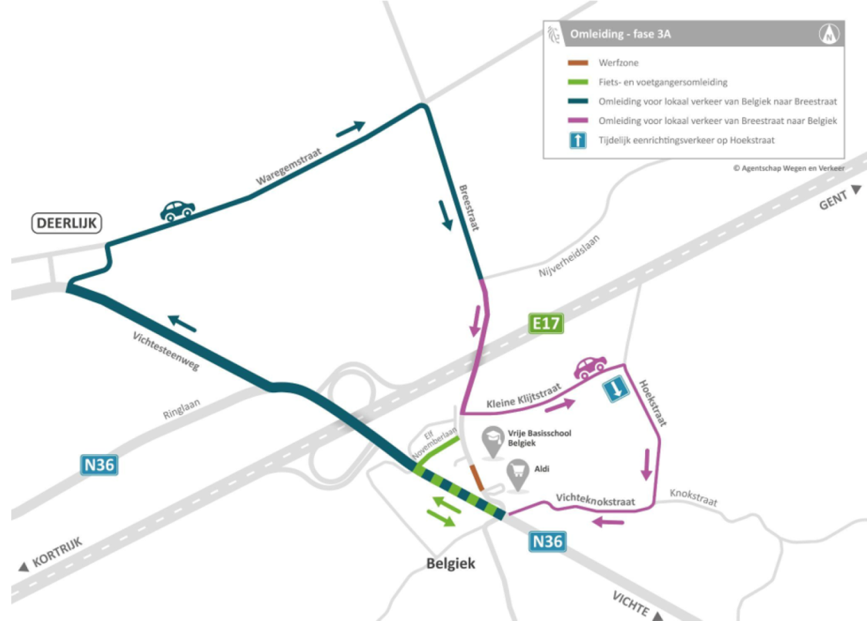 Gemeente Deerlijk - Werken Belgiek fase 3